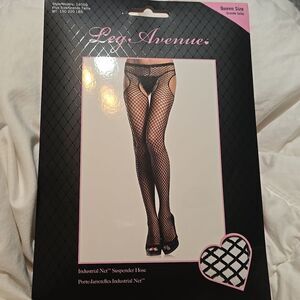 Leg Avenue Black Fishnet Stockings